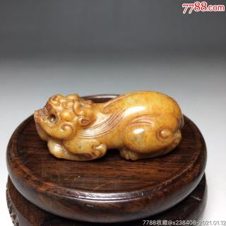 和田玉貔貅手把件