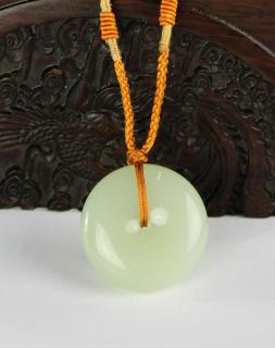 瑞切尔天然和田玉项链平安扣rqr2012110067